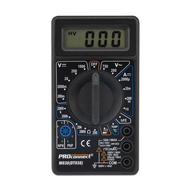 картинка Мультиметр портативный M838 (DT838) PROCONNECT 13-3013