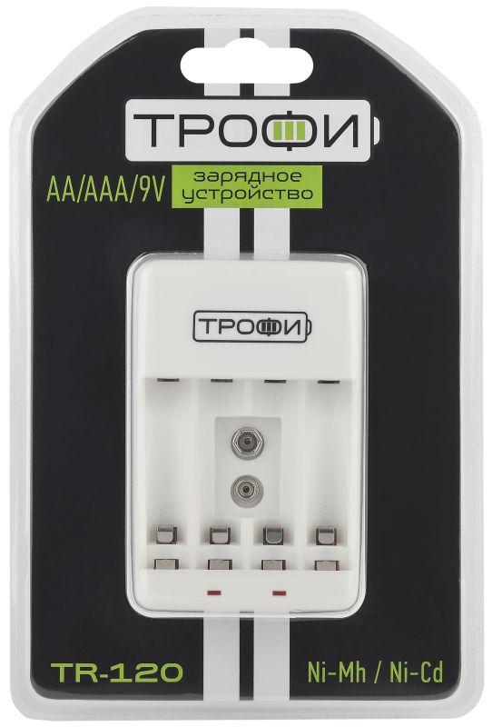 картинка Устройство зарядное TR-120 (4хAA/4хAAA/1х9В"Крона") Трофи C0031279