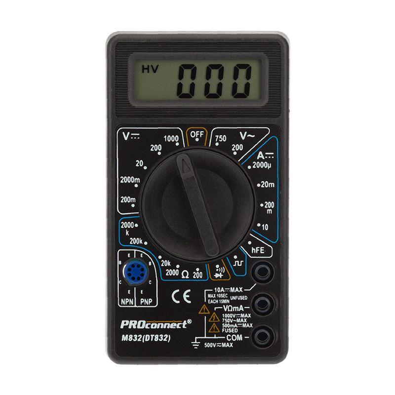 картинка Мультиметр портативный M832 (DT832) PROCONNECT 13-3012