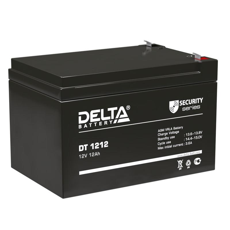 картинка Аккумулятор ОПС 12В 12А.ч Delta DT 1212