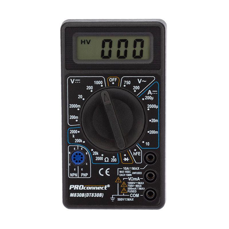картинка Мультиметр портативный M830B (DT830B) PROCONNECT 13-3011